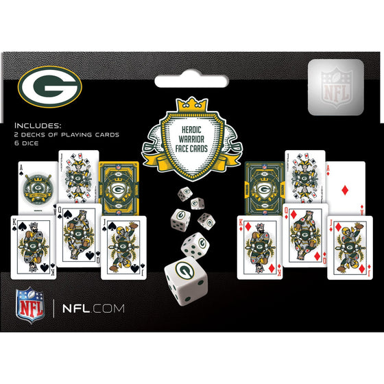 Green Bay Packers - 2-Pack Playing Cards & Dice Set - 757 Sports Collectibles