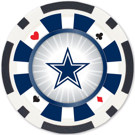 Dallas Cowboys 100 Piece Poker Chips - 757 Sports Collectibles
