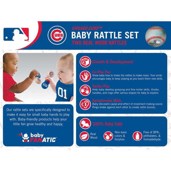 Chicago Cubs - Baby Rattles 2-Pack - 757 Sports Collectibles