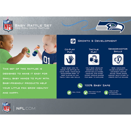Seattle Seahawks - Baby Rattles 2-Pack - 757 Sports Collectibles