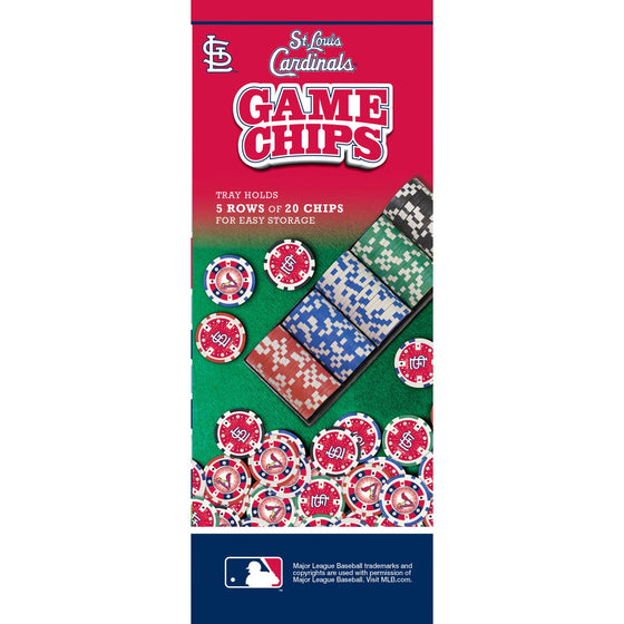 St. Louis Cardinals 100 Piece Poker Chips - 757 Sports Collectibles