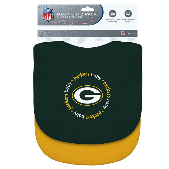 Green Bay Packers - Baby Bibs 2-Pack - Green & Yellow - 757 Sports Collectibles