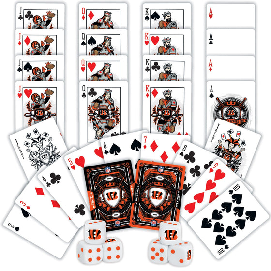Cincinnati Bengals - 2-Pack Playing Cards & Dice Set - 757 Sports Collectibles