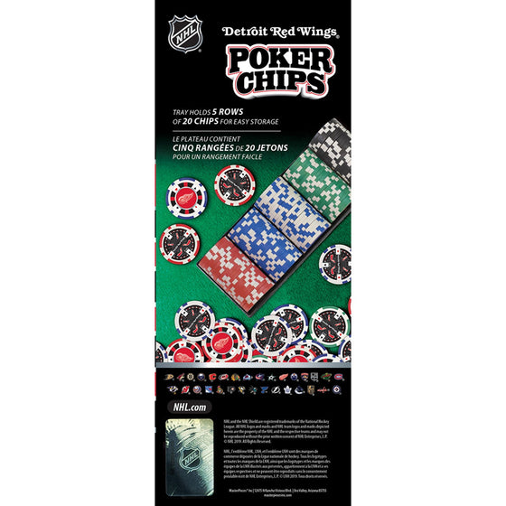 Detroit Red Wings 100 Piece Poker Chips - 757 Sports Collectibles