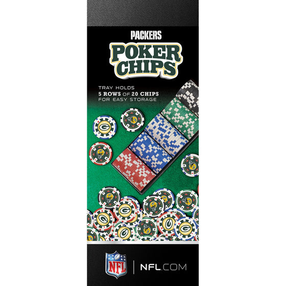 Green Bay Packers 100 Piece Poker Chips - 757 Sports Collectibles