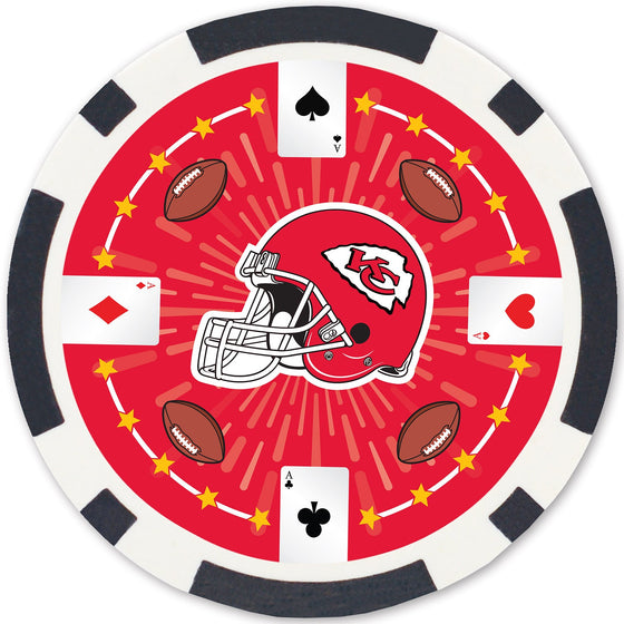 Kansas City Chiefs 100 Piece Poker Chips - 757 Sports Collectibles