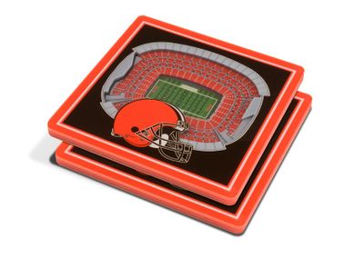 Cleveland Browns 3D StadiumViews 2-Pack Coaster Set - 757 Sports Collectibles