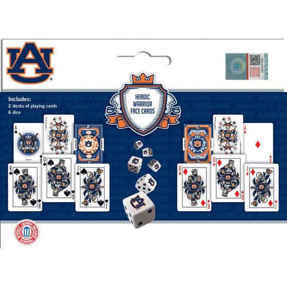 Auburn Tigers - 2-Pack Playing Cards & Dice Set - 757 Sports Collectibles