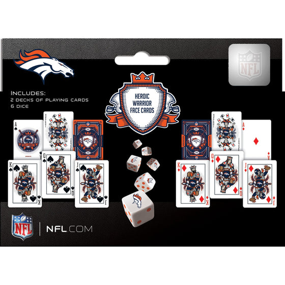 Denver Broncos - 2-Pack Playing Cards & Dice Set - 757 Sports Collectibles