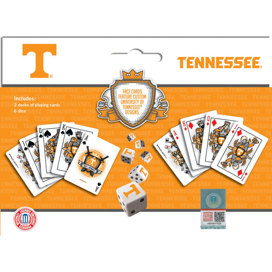 Tennessee Volunteers - 2-Pack Playing Cards & Dice Set - 757 Sports Collectibles