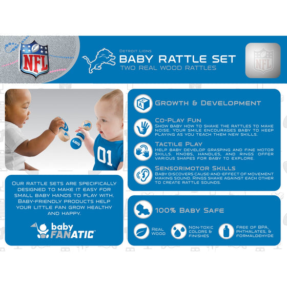 Detroit Lions - Baby Rattles 2-Pack - 757 Sports Collectibles