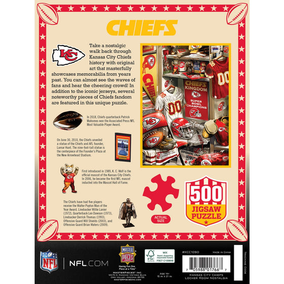 Kansas City Chiefs - Locker Room 500 Piece Jigsaw Puzzle - 757 Sports Collectibles