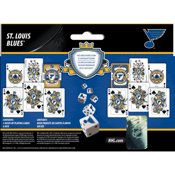 St. Louis Blues - 2-Pack Playing Cards & Dice Set - 757 Sports Collectibles