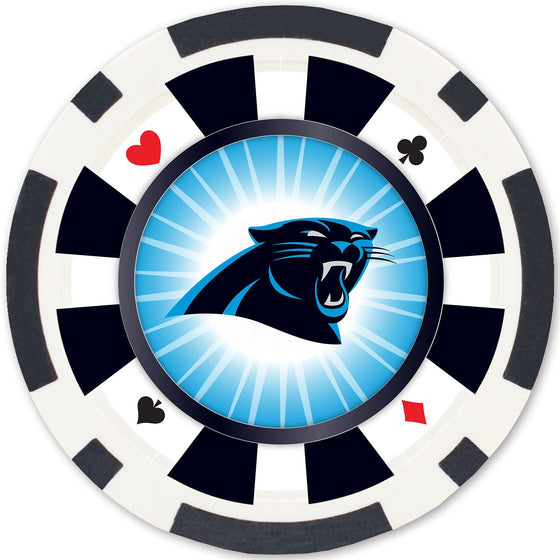 Carolina Panthers 100 Piece Poker Chips - 757 Sports Collectibles