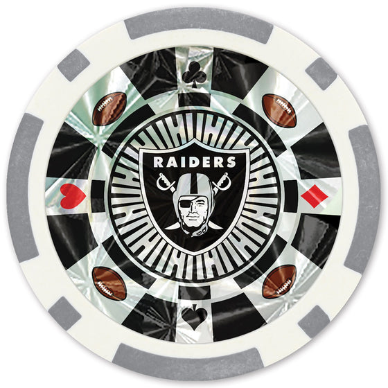 Las Vegas Raiders 20 Piece Poker Chips - 757 Sports Collectibles