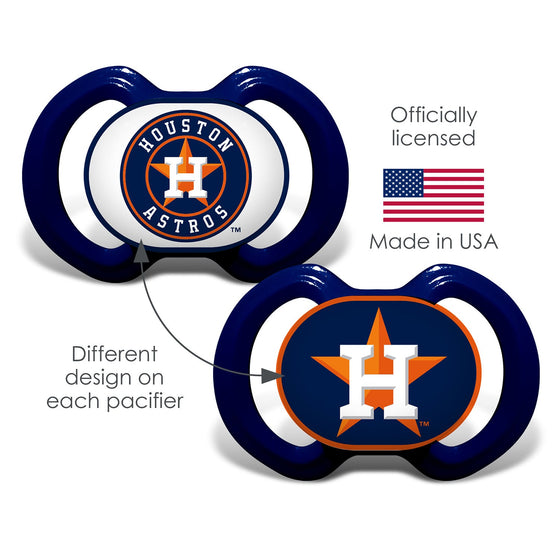 Houston Astros - Pacifier 2-Pack - 757 Sports Collectibles