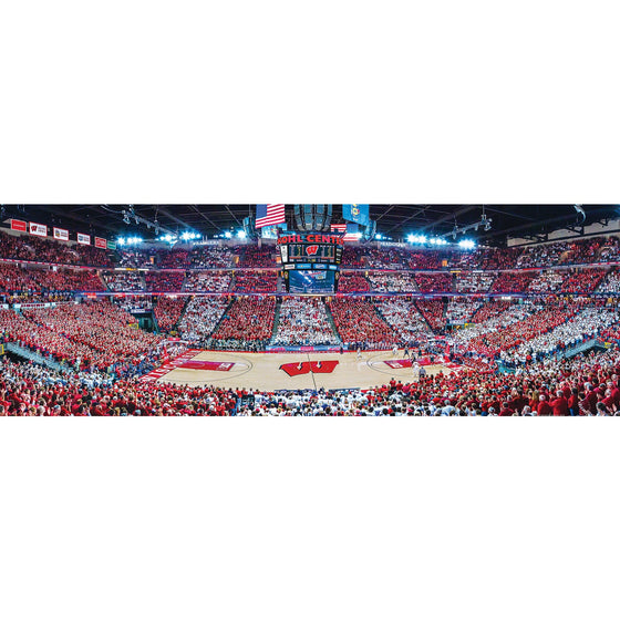Wisconsin Badgers - 1000 Piece Panoramic Jigsaw Puzzle - Basketball - 757 Sports Collectibles