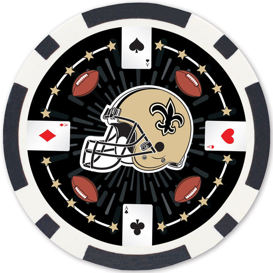 New Orleans Saints 100 Piece Poker Chips - 757 Sports Collectibles