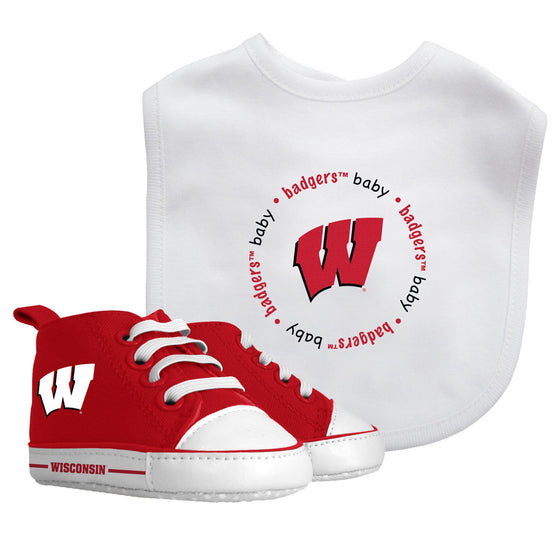 Wisconsin Badgers - 2-Piece Baby Gift Set - 757 Sports Collectibles