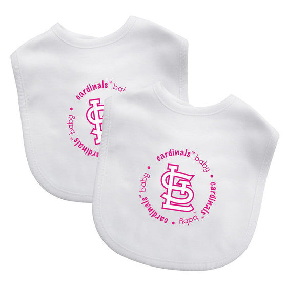St. Louis Cardinals - Baby Bibs 2-Pack - Pink Logo - 757 Sports Collectibles