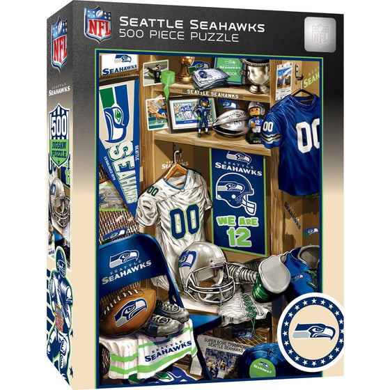 Seattle Seahawks - Locker Room 500 Piece Jigsaw Puzzle - 757 Sports Collectibles
