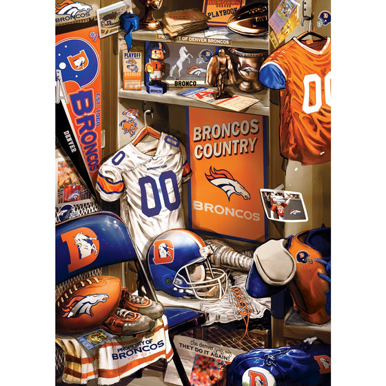 Denver Broncos - Locker Room 500 Piece Jigsaw Puzzle - 757 Sports Collectibles
