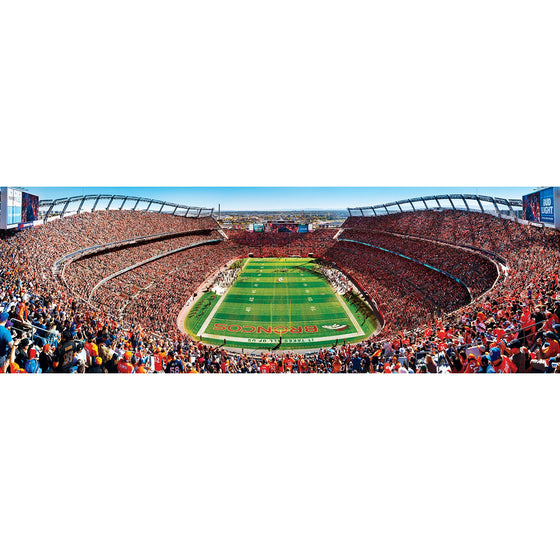 Denver Broncos - 1000 Piece Panoramic Jigsaw Puzzle - End View - 757 Sports Collectibles