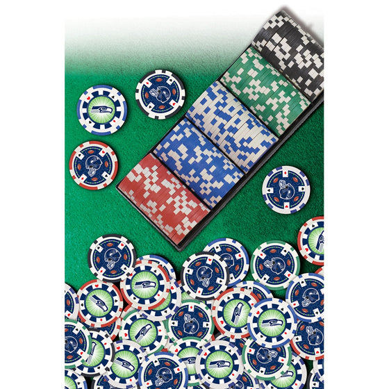 Seattle Seahawks 100 Piece Poker Chips - 757 Sports Collectibles