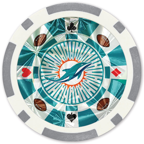 Miami Dolphins 20 Piece Poker Chips - 757 Sports Collectibles