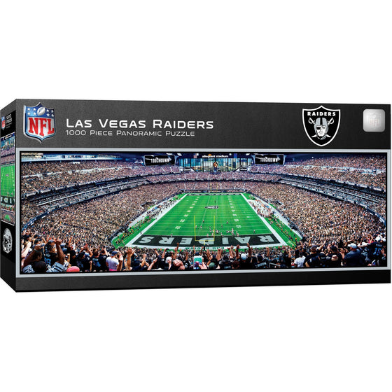 Las Vegas Raiders - 1000 Piece Panoramic Jigsaw Puzzle - End View - 757 Sports Collectibles