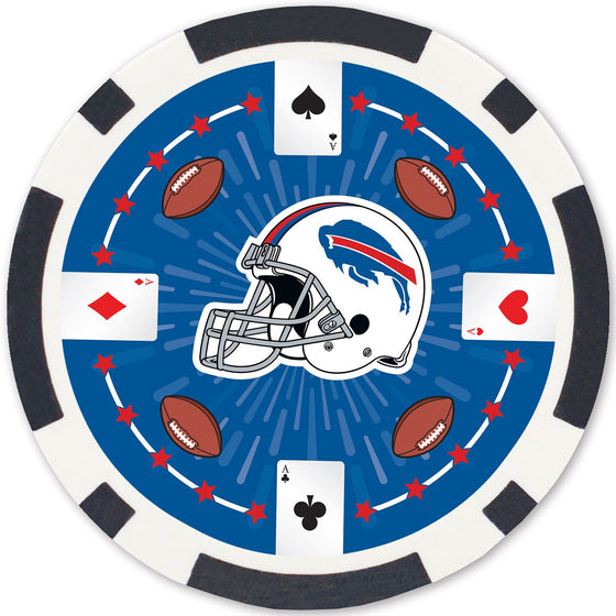 Buffalo Bills 100 Piece Poker Chips - 757 Sports Collectibles