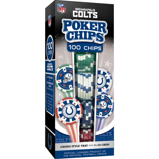 Indianapolis Colts 100 Piece Poker Chips - 757 Sports Collectibles