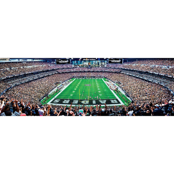Las Vegas Raiders - 1000 Piece Panoramic Jigsaw Puzzle - End View - 757 Sports Collectibles