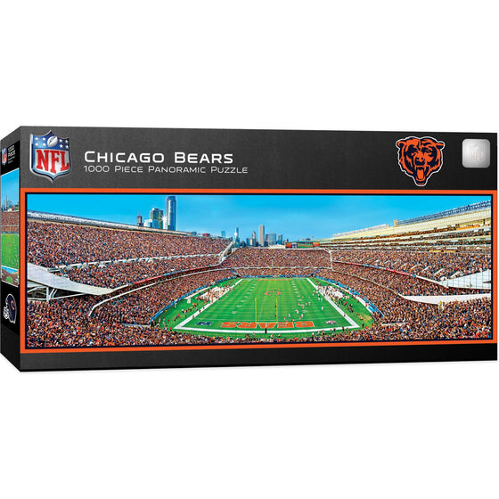 Chicago Bears - 1000 Piece Panoramic Jigsaw Puzzle - End View - 757 Sports Collectibles