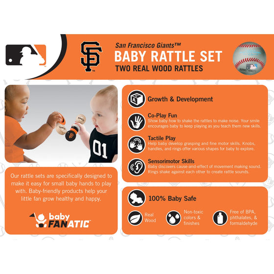 San Francisco Giants - Baby Rattles 2-Pack - 757 Sports Collectibles