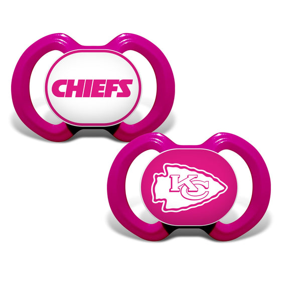 Kansas City Chiefs - Pink Pacifier 2-Pack - 757 Sports Collectibles