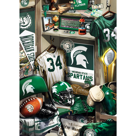 Michigan State Spartans - Locker Room 500 Piece Jigsaw Puzzle - 757 Sports Collectibles