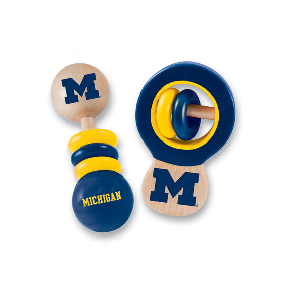 Michigan Wolverines - Baby Rattles 2-Pack - 757 Sports Collectibles