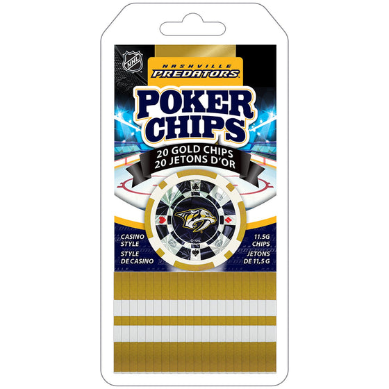 Nashville Predators 20 Piece Poker Chips - 757 Sports Collectibles