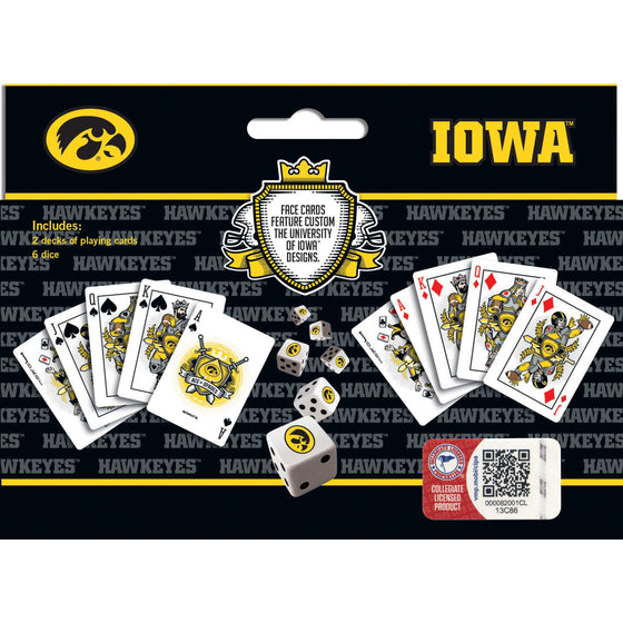 Iowa Hawkeyes - 2-Pack Playing Cards & Dice Set - 757 Sports Collectibles