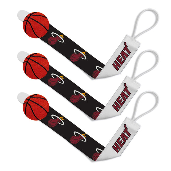 Miami Heat - Pacifier Clip 3-Pack - 757 Sports Collectibles