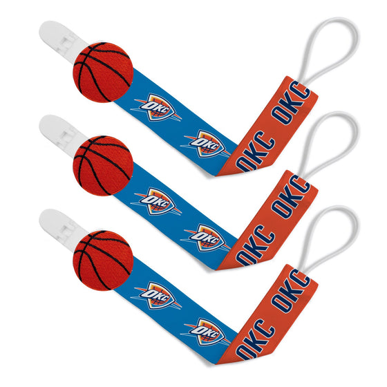 Oklahoma City Thunder - Pacifier Clip 3-Pack - 757 Sports Collectibles
