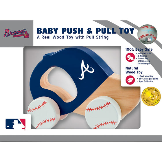 Atlanta Braves - Push & Pull Baby Toy - 757 Sports Collectibles
