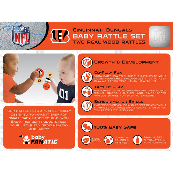 Cincinnati Bengals - Baby Rattles 2-Pack - 757 Sports Collectibles