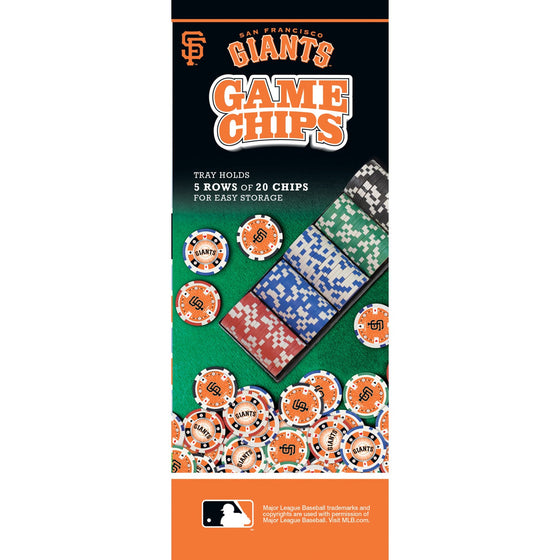 San Francisco Giants 100 Piece Poker Chips - 757 Sports Collectibles