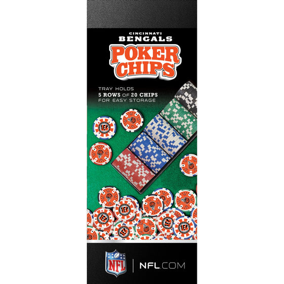Cincinnati Bengals 100 Piece Poker Chips - 757 Sports Collectibles