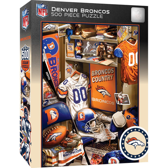 Denver Broncos - Locker Room 500 Piece Jigsaw Puzzle - 757 Sports Collectibles