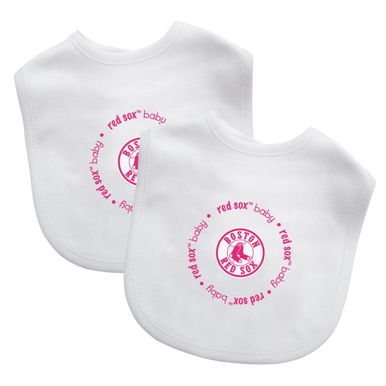 Boston Red Sox - Baby Bibs 2-Pack - Pink Set - 757 Sports Collectibles