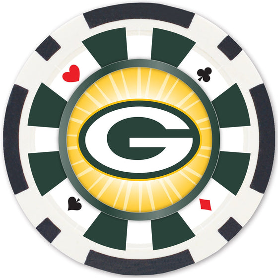 Green Bay Packers 100 Piece Poker Chips - 757 Sports Collectibles