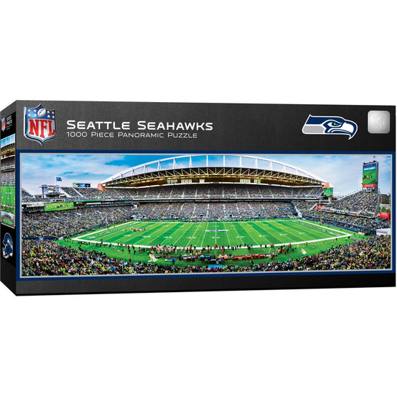 Seattle Seahawks - 1000 Piece Panoramic Jigsaw Puzzle - Center View - 757 Sports Collectibles